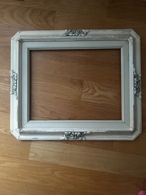 Vintage White Distressed Ornate Picture Frame